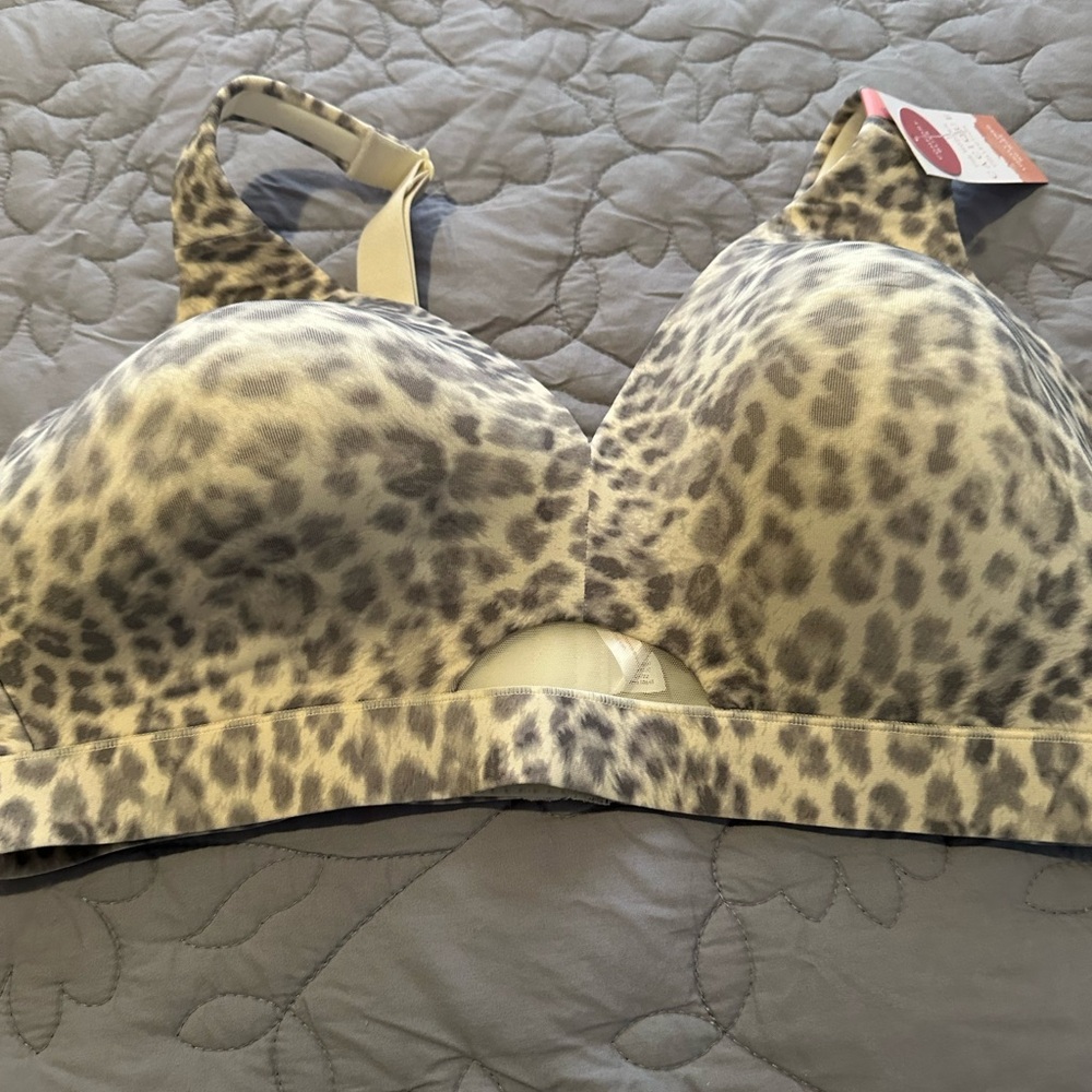Cacique Leopard Print Bra No Wire